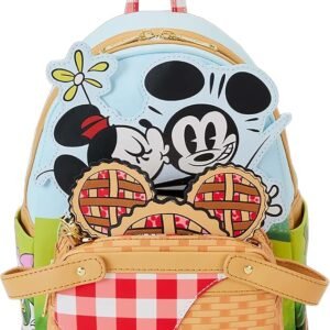 Sac Loungefly Disney Mickey et Minnie pique-nique en édition limitée 2025, avec décor champêtre romantique