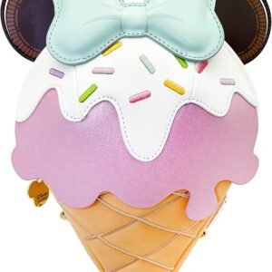 Sac Loungefly Disney Minnie Mouse Ice Cream avec motif glace colorée, parfait pour l’été 2025